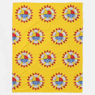 Indiaanse KACHINA - TAWA Zonnemasker 1 Fleece Deken