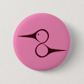 Indiaanse kolibrie symbool ronde button 5,7 cm (Voorkant)