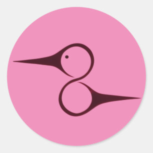 Indiaanse kolibrie symbool ronde sticker
