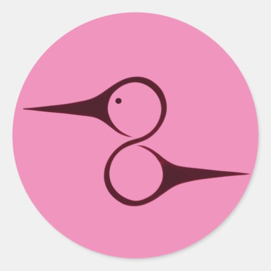 Indiaanse kolibrie symbool ronde sticker (Voorkant)