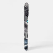 Indiaanse krijger en maanverlichte wolf iPhone hoesje (Rechterkant)