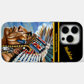 Indiaanse krijger kijkt Case-Mate iPhone case (Achterkant (horizontaal))