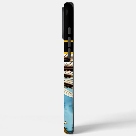 Indiaanse krijger: stampatronen Case-Mate iPhone case (Achterkant / Links)