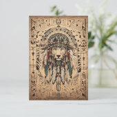 Indiaanse kunst bedankkaart (Staand voorkant)