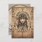 Indiaanse kunst bedankkaart (Voorkant / Achterkant)