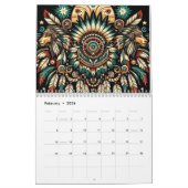 Indiaanse mandala's kalender (Feb 2026)