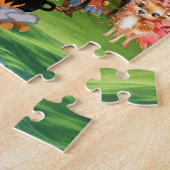 Indiaanse meisje met bosdieren legpuzzel (Zijkant)