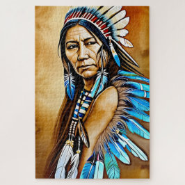 Indiaanse Native American Woman Shaman Legpuzzel