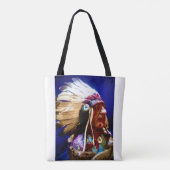 Indiaanse "Omaha Chief" Tote Bag (Achterkant)