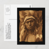 Indiaanse Oorzaak Warrior 1910 Briefkaart (Voorkant / Achterkant)