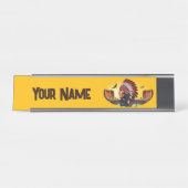 Indiaanse opperhoofd op wild landschap Sunset Pen Bureau Naambordje (Voorkant)