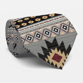 Indiaanse patroon Indiase tribale geometrie Stropdas (Opgerold)