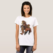 Indiaanse prinses en hengsten Shirt (Voorkant volledig)