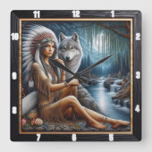 Indiaanse Riviertijd: de beschermende blik Vierkante Klok (Voorkant)