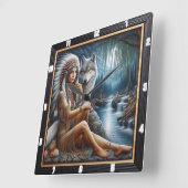 Indiaanse Riviertijd: de beschermende blik Vierkante Klok (Hoek)