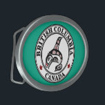 Indiaanse rode zwarte Haida Orca Killer Whale Gesp<br><div class="desc">Versier je spijkerbroek met deze Belt Buckle met een prachtige Haida Killer Whale op een groene achtergrond. Van British Columbia, Canada. Je kunt niet verkeerd gaan met Northwest Coast Haida kunst, het is al tientallen jaren populair. Deze First Nations design zijn ideaal voor kleding en zien er altijd goed uit....</div>