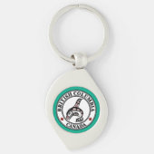 Indiaanse rode zwarte Haida Orca Killer Whale Sleutelhanger (Voorkant)