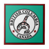 Indiaanse rode zwarte Haida Orca Killer Whale Tegeltje (Voorkant)