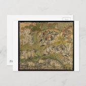  INDIAANSE SCHILDEREN - WAARSCHUWING OP ELEPHANTS BRIEFKAART (Voorkant / Achterkant)