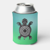 Indiaanse schildpad symbool blikjeskoeler (Blikje Achterkant)