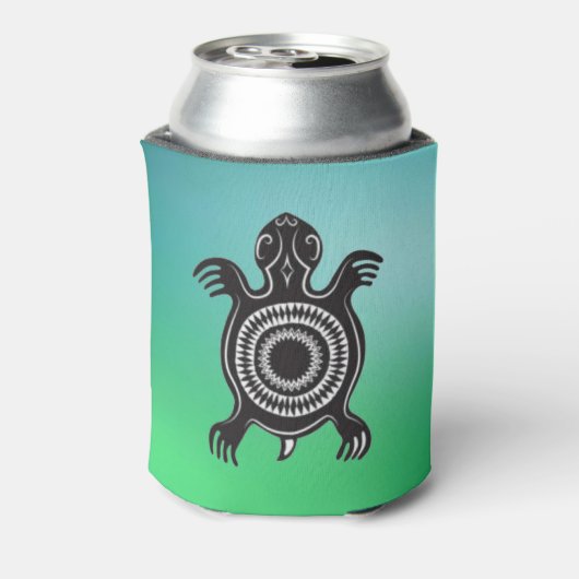 Indiaanse schildpad symbool blikjeskoeler (Blikje Achterkant)