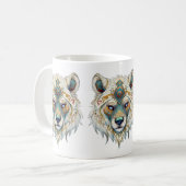 Indiaanse Spirituele wolf Koffiemok (Voorkant links)