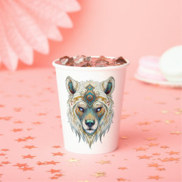 Indiaanse Spirituele wolf Papieren Bekers