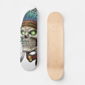 Indiaanse stam gotische schedel skateboard (Voorkant)