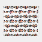 Indiaanse stam patroon ontwerp fleece deken (Voorkant (Horizontaal))