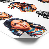 Indiaanse stam patroon ontwerp poster (Hoek)