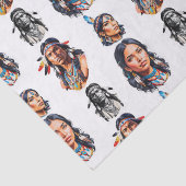 Indiaanse stam patroon ontwerp tissuepapier (Detail)