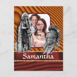Indiaanse stamhoofden briefkaart