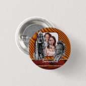 Indiaanse stamhoofden ronde button 3,2 cm (Voorkant /achterkant)