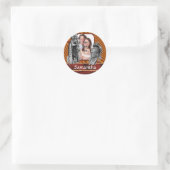 Indiaanse stamhoofden ronde sticker (Tas)