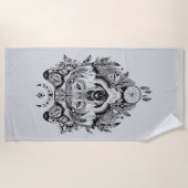 Indiaanse Stamwolf Strandlaken (Voorkant)