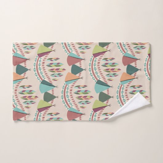 indiaanse stilisatie bad handdoek (Handdoek)