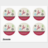 Indiaanse symbolen en wijsheid - Hummingbird Ronde Sticker (Vel)