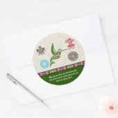 Indiaanse symbolen en wijsheid - Hummingbird Ronde Sticker (Envelop)