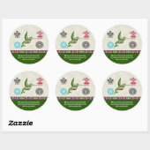 Indiaanse symbolen en wijsheid - Hummingbird Ronde Sticker (Vel)