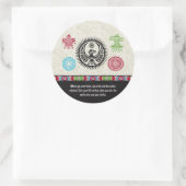 Indiaanse symbolen en wijsheid - Phoenix Ronde Sticker (Tas)