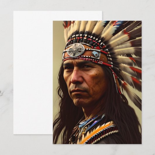 Indiaanse thuiskomst bedankkaart (Voorkant / Achterkant)