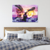 Indiaanse thuiskomst canvas afdruk (Insitu (Slaapkamer))