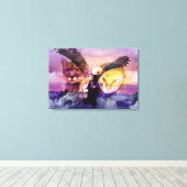 Indiaanse thuiskomst canvas afdruk (Insitu (Houten vloer))