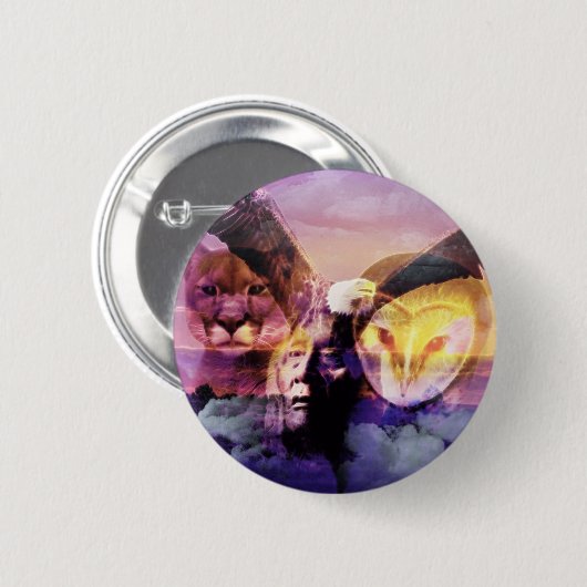 Indiaanse thuiskomst ronde button 5,7 cm (Voorkant /achterkant)