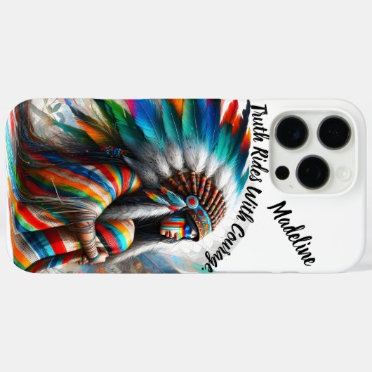 Indiaanse traditionele Design Case-Mate iPhone Case (Achterkant (horizontaal))