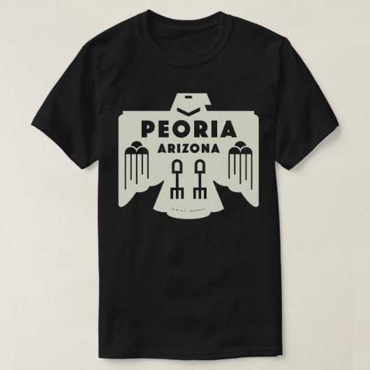 Indiaanse vogel Peoria Arizona Tan T-shirt (Design voorkant)