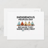 Indiaanse volkerendag waren hier de eerste inheems aankondigingskaart (Voorkant / Achterkant)