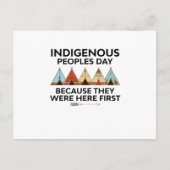 Indiaanse volkerendag waren hier de eerste inheems aankondigingskaart (Voorkant)