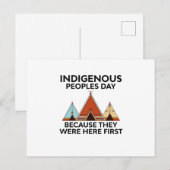 Indiaanse volkerendag waren hier de eerste inheems aankondigingskaart (Voorkant / Achterkant)