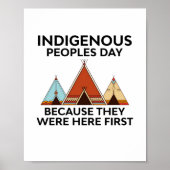 Indiaanse volkerendag waren hier de eerste inheems poster (Voorkant)